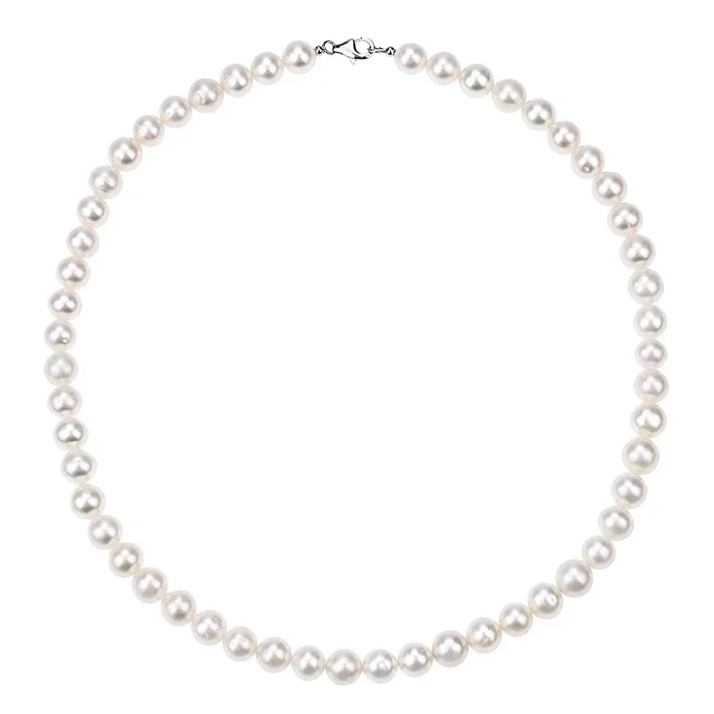 Pearl Necklace Men Simple Handmade Strand Bead Necklace 2022 New Trendy Men Jewelry for Women Girls Wedding Banquet Necklaces - Image 6