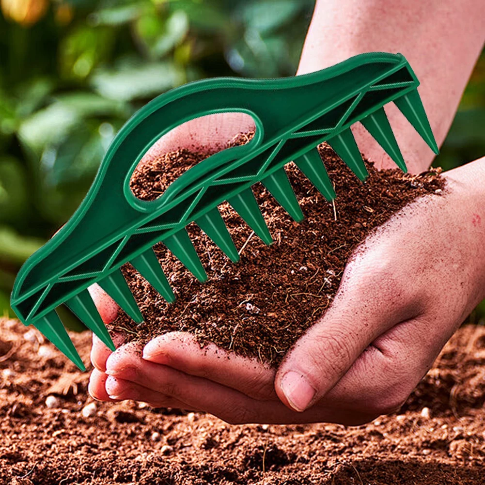 Plastic Garden Seeder Tool 12-Hole Fast Seeding Seed-in Soil Digger and Soil Spacer Garden Hand Planter for Planting Seeds
