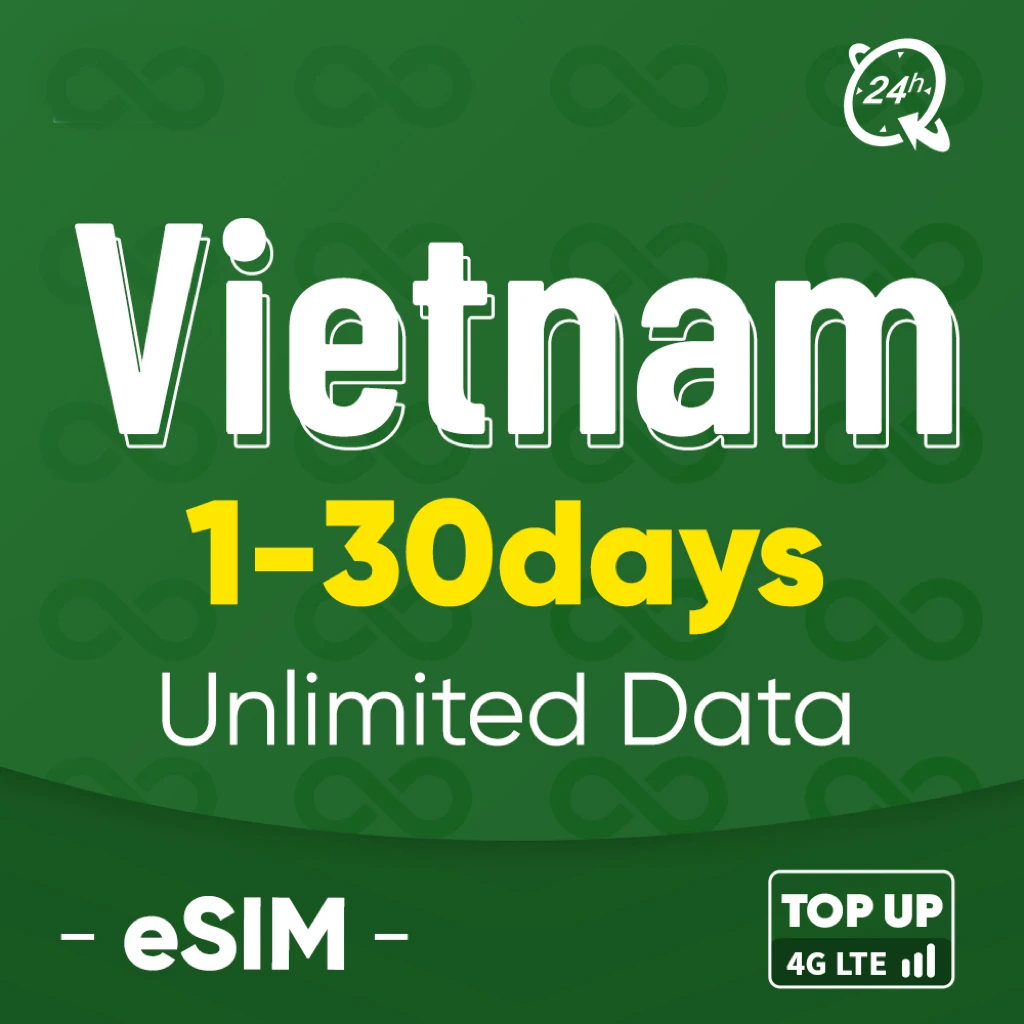 

Vietnam Prepaid sim unlimited internet 4g esim international roaming data sim card travel simkart
