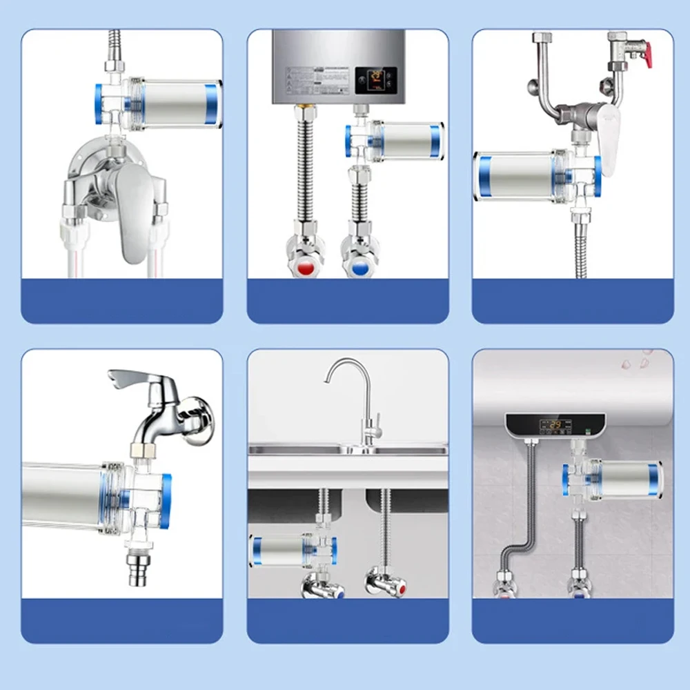 Purifier Household Water Filter Anti-Rust Sediment Impurities for Washing Machine Water Heater Shower Front Tap
