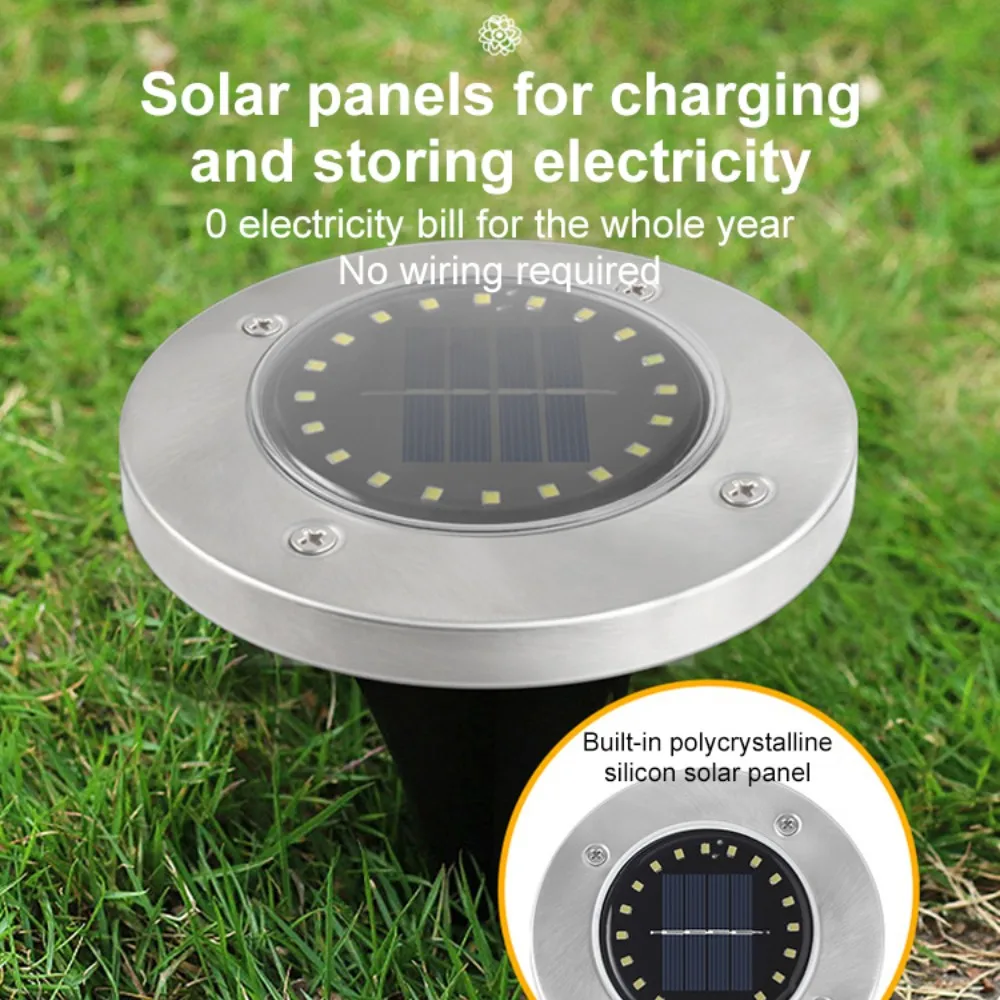 Solar Ground Placement Lights Stainless Steel Outdoor New Solar Lights Lawn Patio Villa Waterproof Lights solar ground placement lights stainless steel outdoor new solar lights lawn patio villa waterproof lights