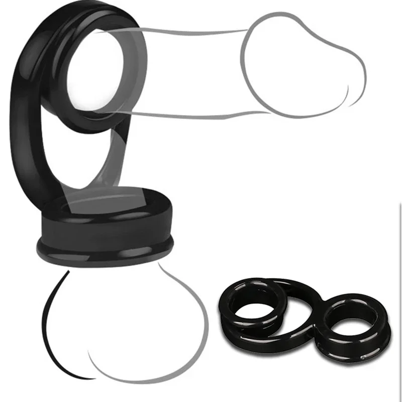 Penis Rings Male Silicone Cock Ring Scrotum Bind Delay Ejaculation Sexy Erection Rings Couple Lover Sex Shop Sex Toys For Men penis rings