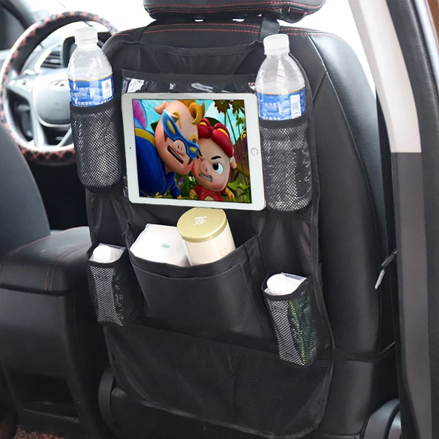 Auto Rücksitz Organizer mit Ipad Tablet Halter Lagerung Tasche Kick Matte  Auto Sitz Zurück Protector Reise Zubehör für Kinder - AliExpress