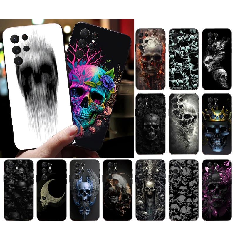 

Skull Art Phone Case For Samsung S23 S22 S21 S20 Ultra S20 S22 S21 S10E S21 S20 FE S10 Plus