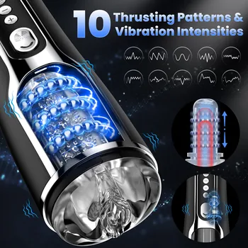 Automatic Male Masturbator 4D Realistic Vagina Pocket Pussy Masturbation Telescopic Rotation Sex Toys for Men Adult Products 18+