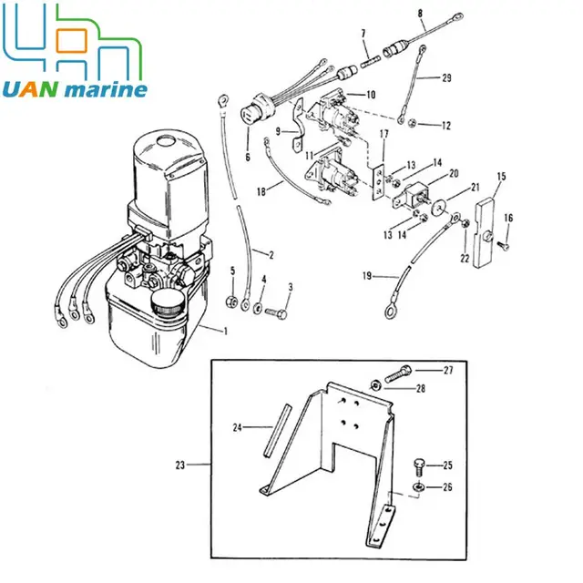 Stainless Steel Pump Mount Trim Pump Bracket For MerCruiser - Stainless
