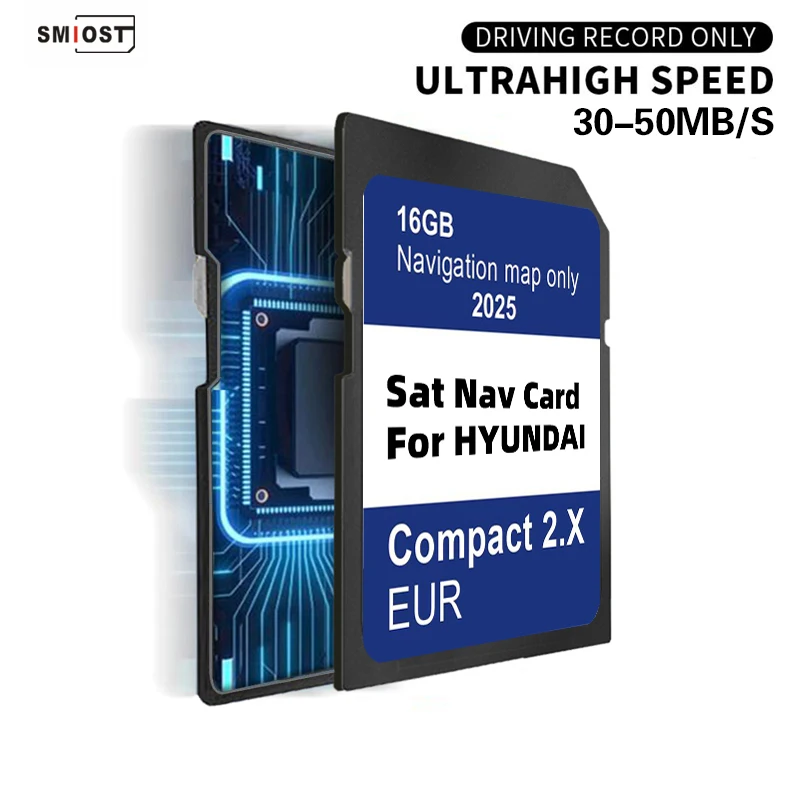 Navigation GEN2 GPS SD Card Compact 2.X for Hyundai H1/i20/Santa Fe/Grand Santa Fe/Tucson Car Cover UK Europe Maps
