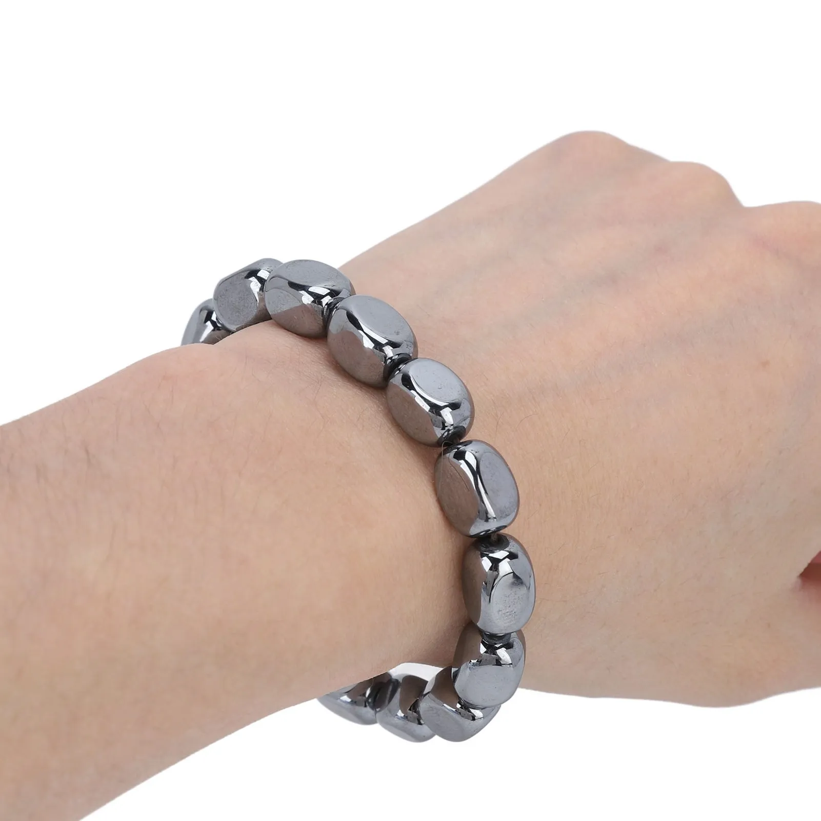 Terahertz Bracelet Energy Stone Loose Elastic Natural Beads for Women Men