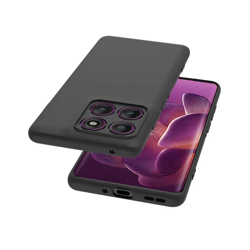 Slim Matte Black Soft TPU Silicone Back Cover Phone Case