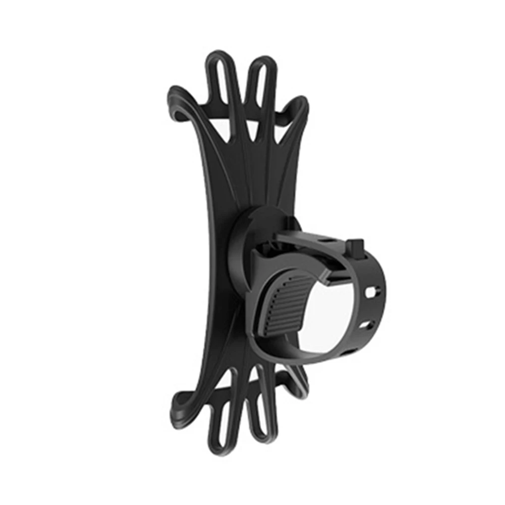 Bike Handlebar Phone Mount Silicone Bicycle Navigation Phone Bracket Shockproof for Phone Length Under 16.5cm Width Under 8cm