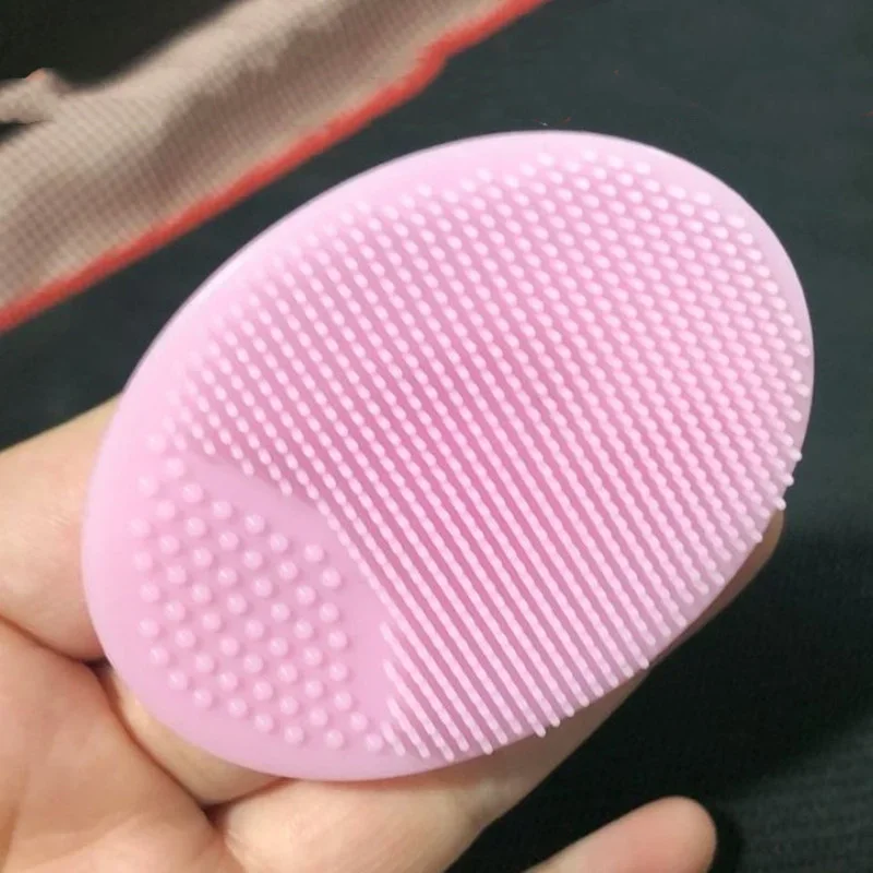 Soft Silicone Facial Cleaning Brush Shower Baby Massage Wash Pad Face Exfoliating Brushes Super Soft Sponges 1 Pcs