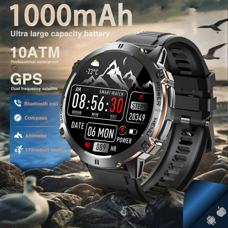 티렉스 3 밀리터리 그레이드 1000mAh 배터리 스마트워치 10ATM 방수 GP..