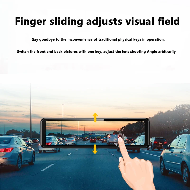 Carlover DVR Dash Camera Rear View Mirror 1 Channels with Wifi Front and Cabin Video Recorder car black box