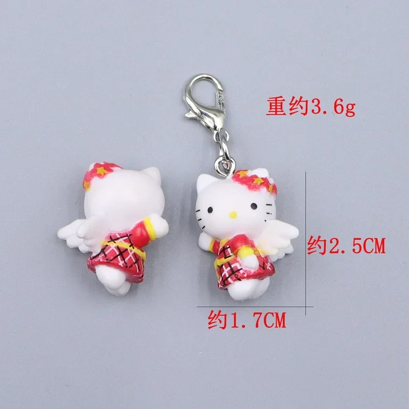 Hello Kitty Cartoon Keychain Bag Clothing Puller Phone Rope Necklace Accessories Pendant Kawaii Women Student Toy