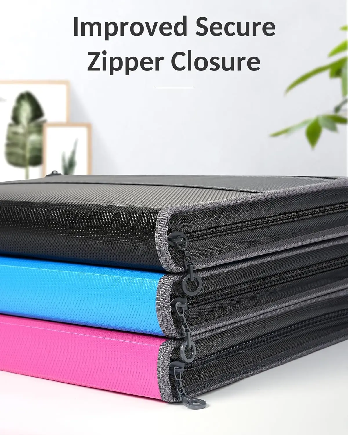 Kobest Expanding File Organizer 13 Pocket Accordion A4 Document Ziper Folder Bag File Folder File Bag