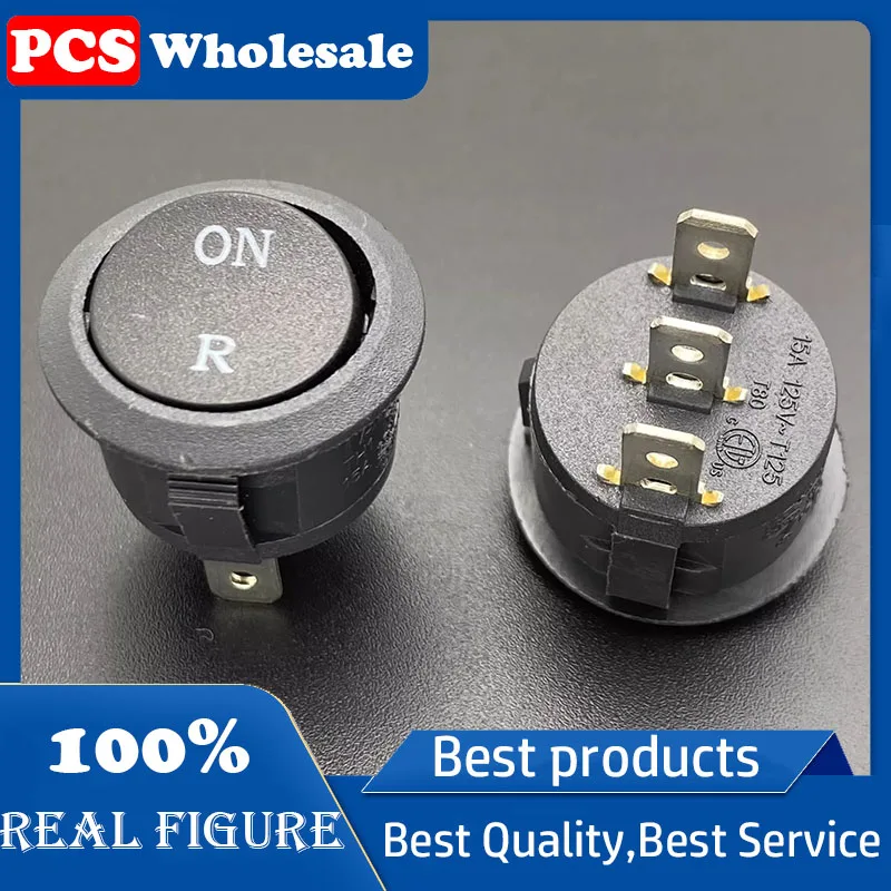 

Original Authentic certification TH1 T85 T125 Ship type switch 3 pin 2 high current 15A warped round button power switch