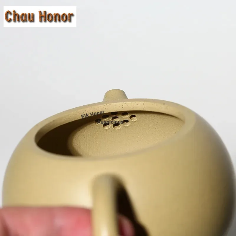 220ml Yixing Traditional Purple Clay Teapots Beauty Kettle Famous Artists Handmade Xishi Tea Pot Raw Ore Green Mud Zisha Tea Set