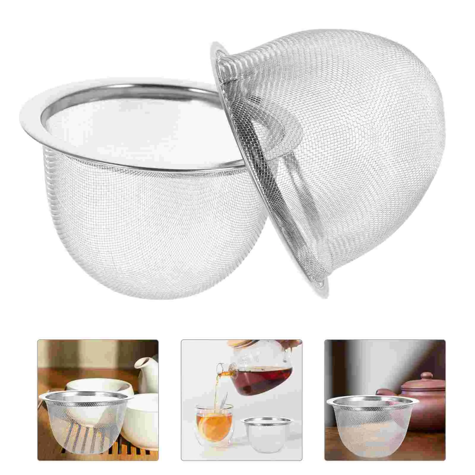 

Stainless Steel Tea Filter Metal Infuser Sturdy Tea Strainer for Home (Diameter 5.8cm x Height 4cm)