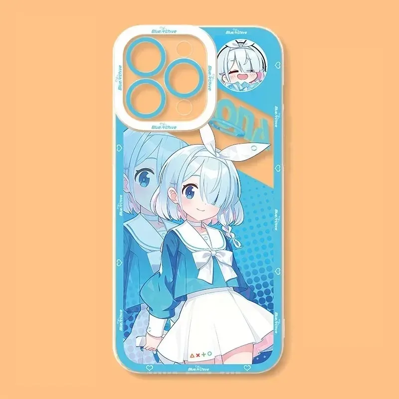 Adorable Anime Blue Archive Clear Phone Case Cover