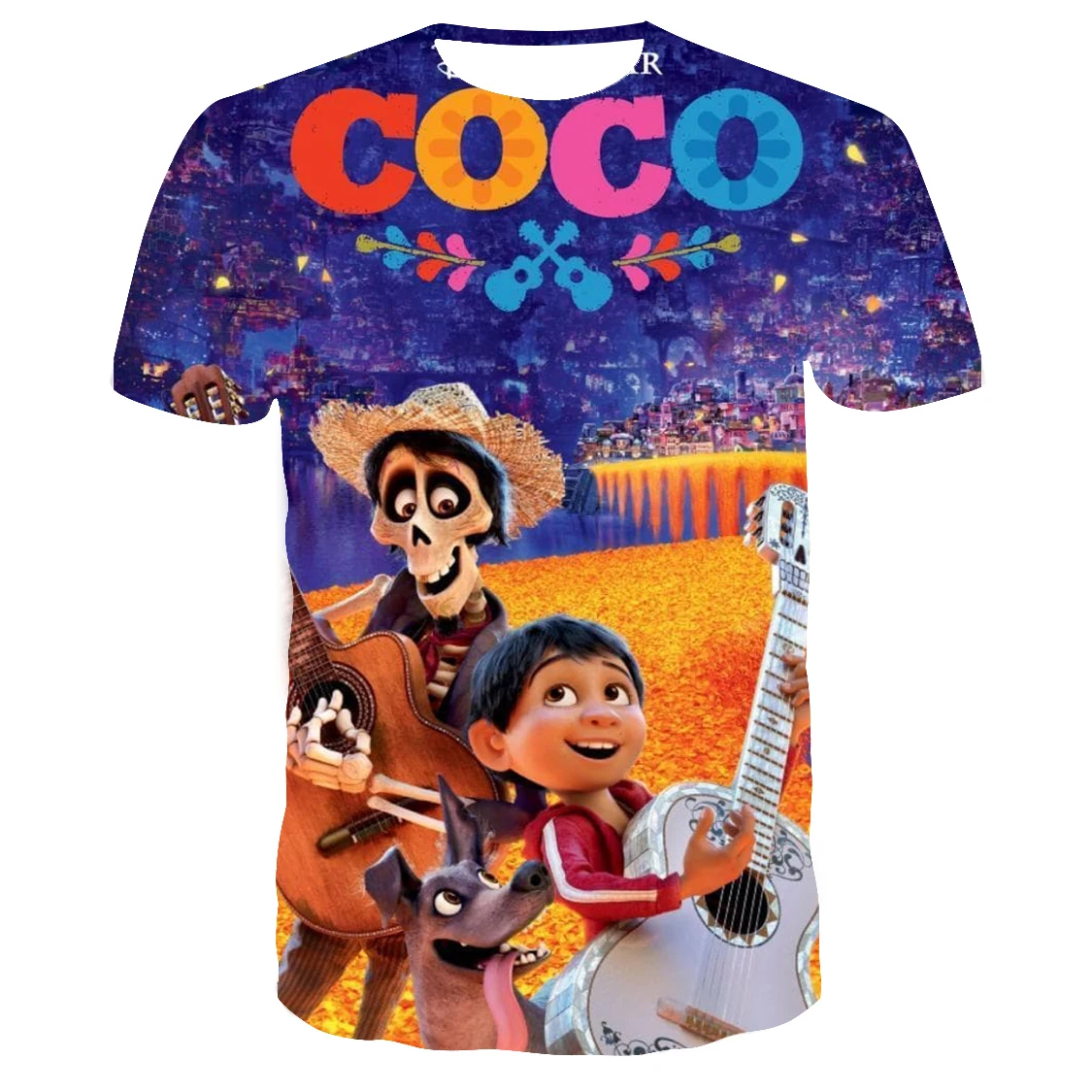 Camiseta Disney Coco para niños y niñas, ropa de calle de manga corta, Tops para hombres y mujeres - AliExpress