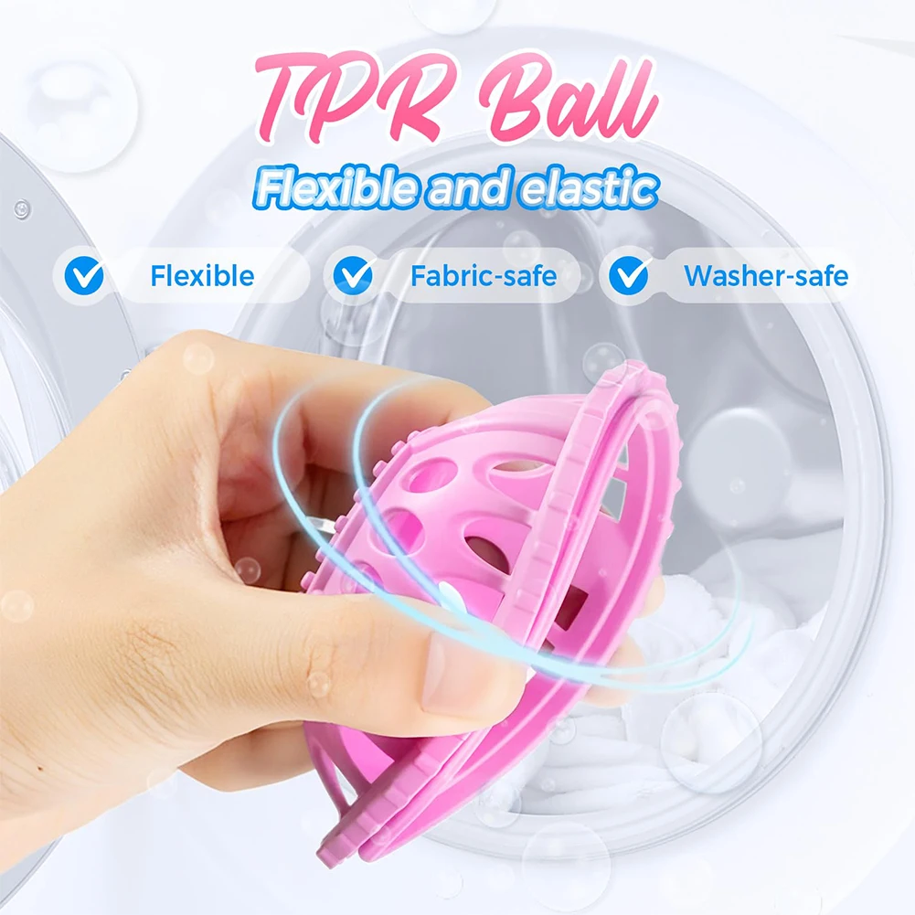Pet Hair Catcher Ball Reusable Washing Machine Cleaning Ball Wear Resist Magic Laundry Balls Cleaning Supplies
