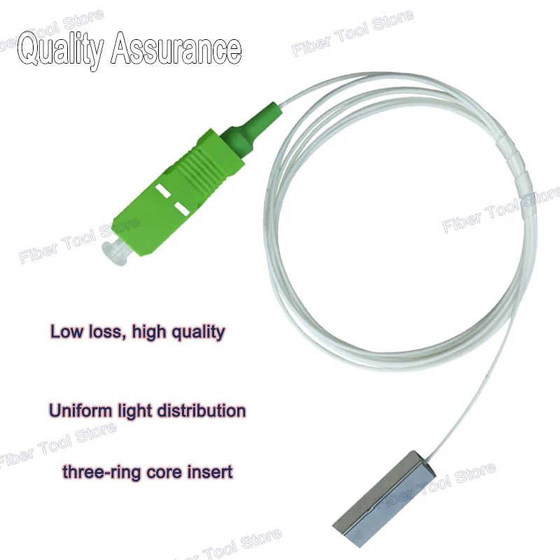 100pcs1x8 PLC Splitters Fiber Optic Material Optical Splitter 1x8 SC APC Fiber Optic Splitter 0.9mm SC/APC 1x8  Connector