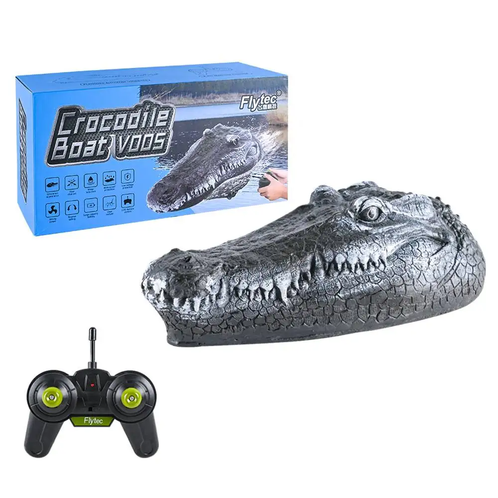 Remote Control Alligator Head Remote Control Electric Racing Boat 2.4G Simulation Crocodile Head for Kids and Adults