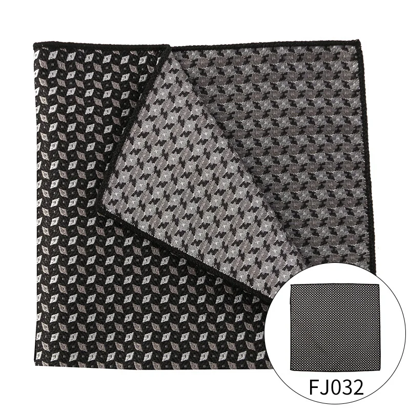 Pocket Square Silk Jacquard Woven Red Orange Handkerchief Fashion Men Suit Pocket Hanly Wedding Business Party Suit Set Handker