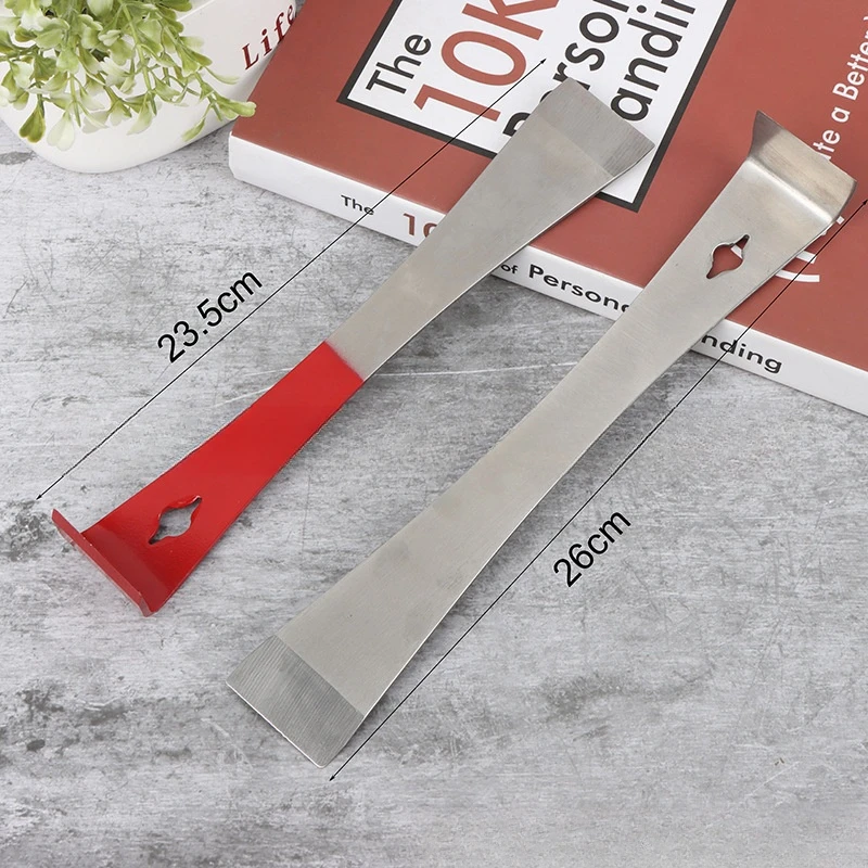 Description Picture 4 of item1Pcs Beekeeping Equipment Red 26cm Stainless Bee Hive Tool Frame Lifter and Scraper J Shape Hook Beekeeper Tool Scraping Knife
