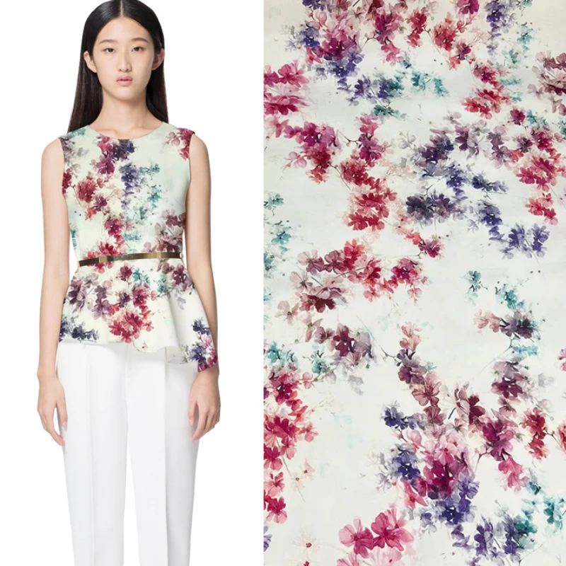 

Mulberry Silk Stretch Heavy Crepe Fabric for Dress Spring Summer Drape Breathable Cloth Diy Sewing by the Mater Natural Material