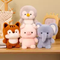 Cute Plush Companion Doll Anime Elephant Rabbit Bear Panda Cartoon Desk Companion Doll 16cm Soft Plush Toy Sleeping Gift 1