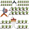 Drip Irrigation System 1/4'' Hose Adjustable 13CM Sprinkler Kit 4-Way Micro Watering Flow for Garden Flowers Vegetables 3