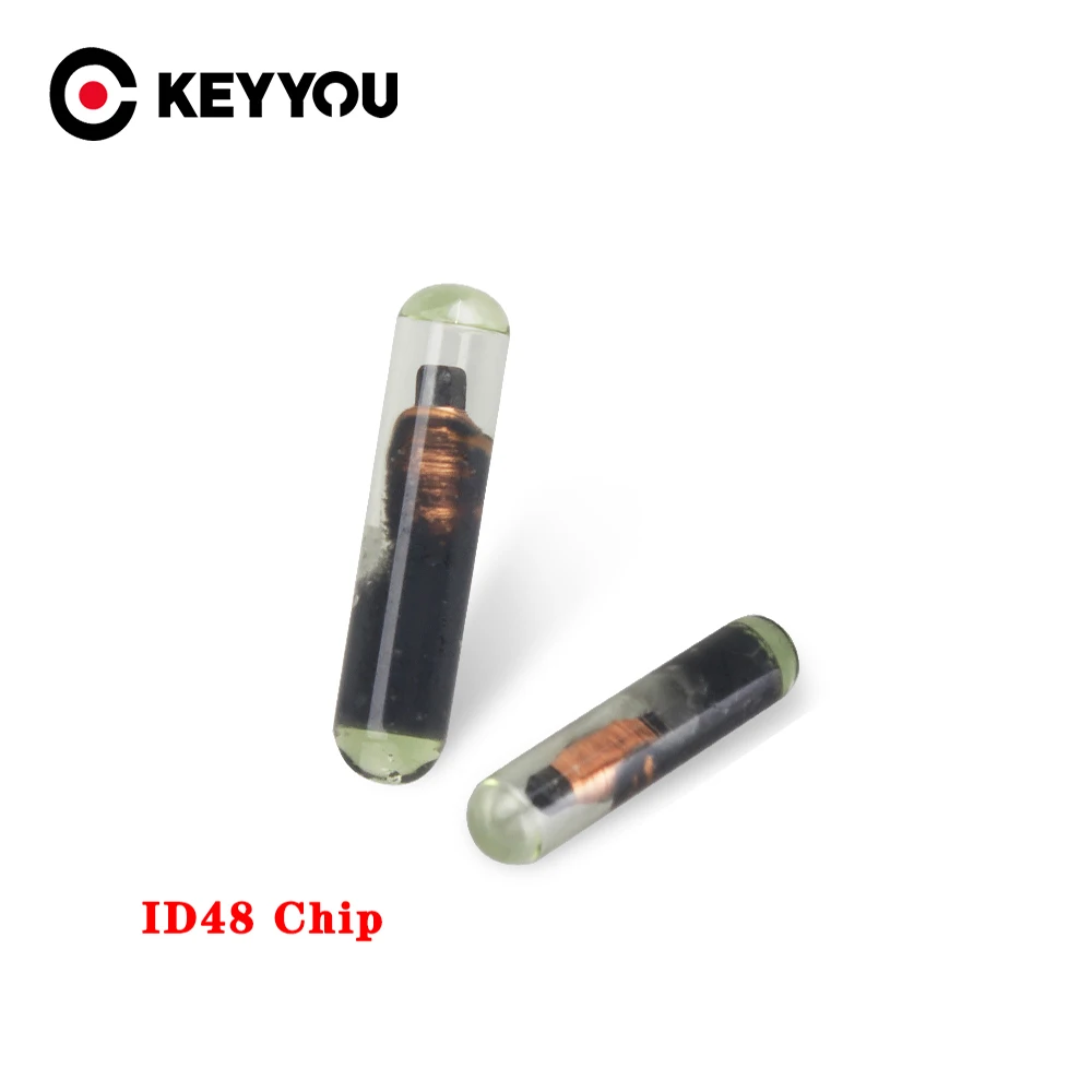 ชิปกุญแจคุณภาพสูง KEYYOU 1 ชิ้น ชิปทรานสปอนเดอร์ ID 48 ID48 ชิปแก้ว สำหรับรถยนต์ VW สำหรับรถยนต์ Audi Seat Skoda สำหรับรถยนต์ Porsche
