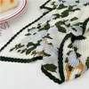 70cm Small Shawl Wraps Fashion Vintage Pleated Silk Neck Scarf Crinkle Square Silky Neck Scarves Peony Flower Print Hair Scarf 6