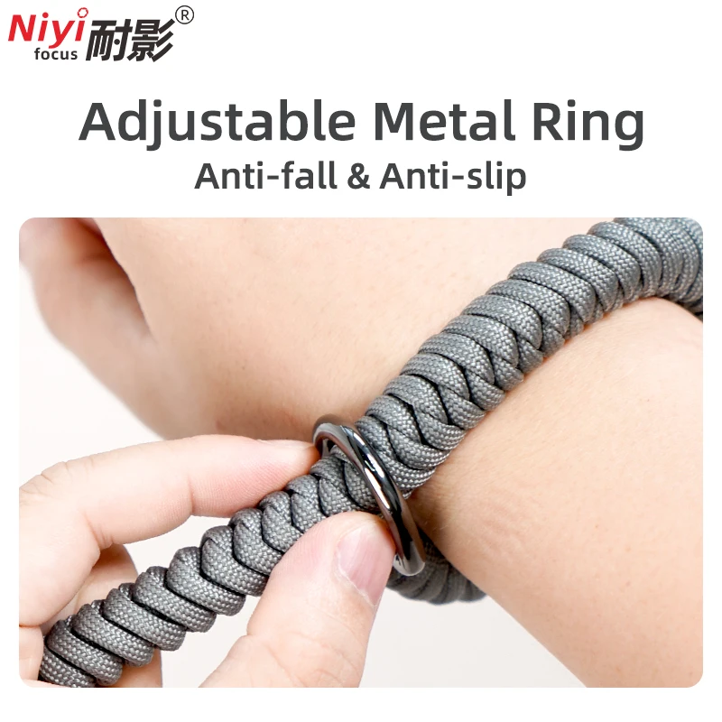 ZV-E10 후지필름 XT50 캐논 R50 니콘 Z5 카메라용 카메라 손목 스트랩 조절 가능한 링 퀵 릴리스 핸드 랜야드 분실 방지