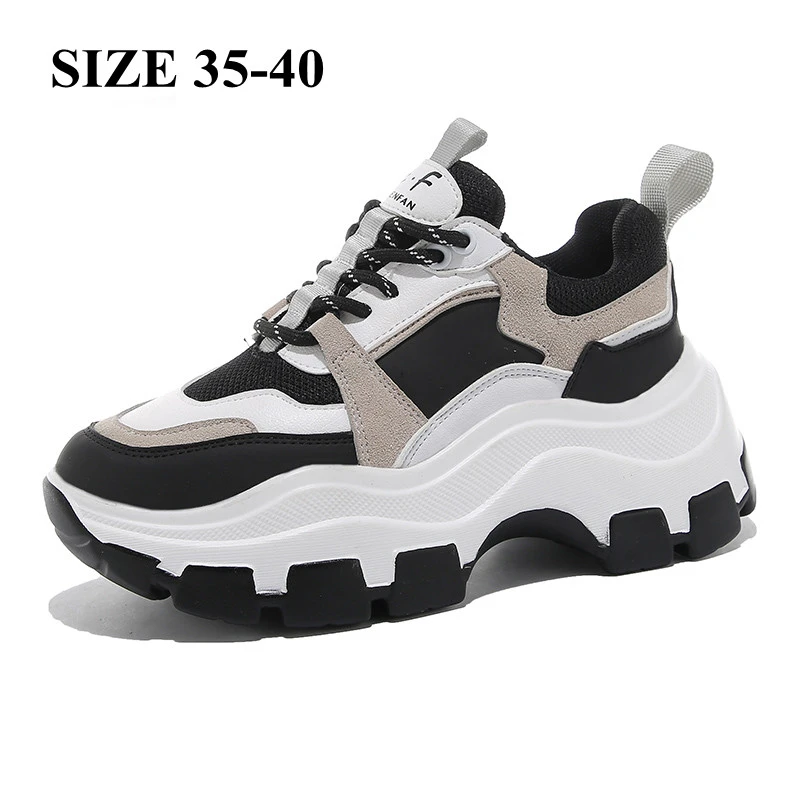Women's Sneakers Woman Thick Bottom Casual Shoes Shoes For Women Platform  Shoes Black White Sneakers Zapatos Mujer - Women's Vulcanize Shoes -  AliExpress