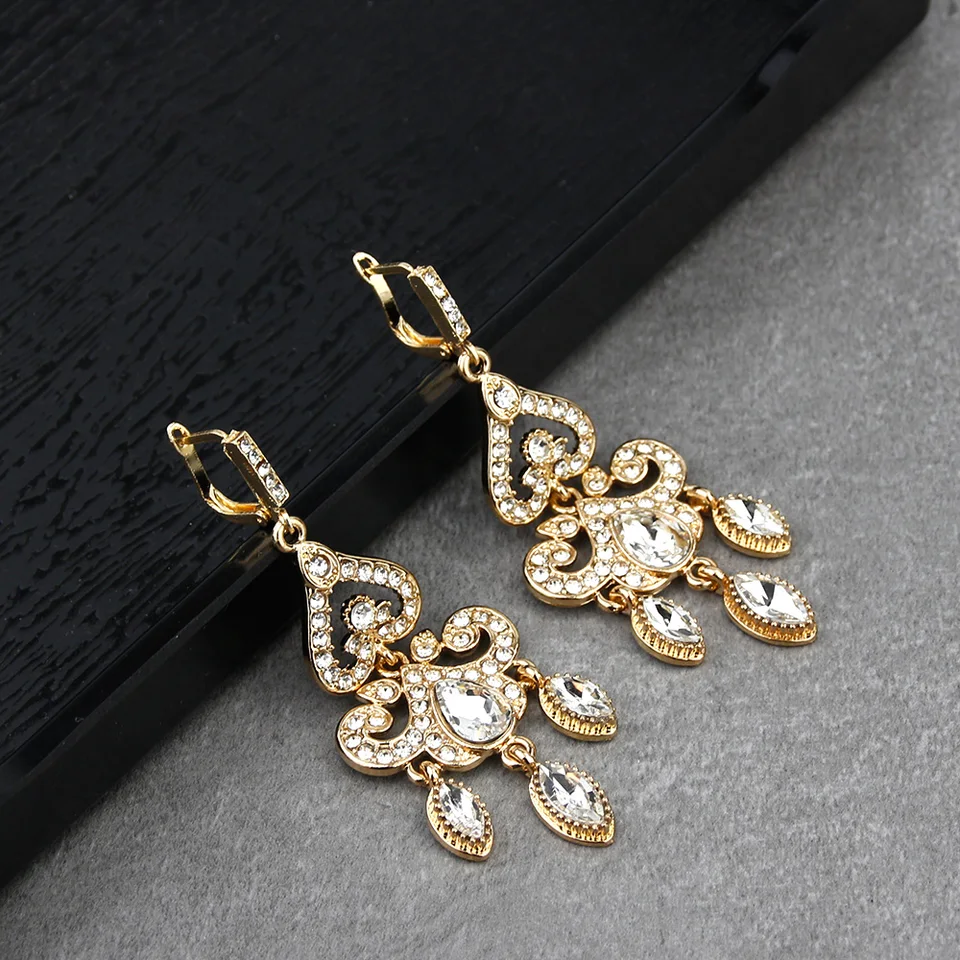 Boucles d'oreilles orientales pendantes Or jaune 18 K (750/1000) 18 ca