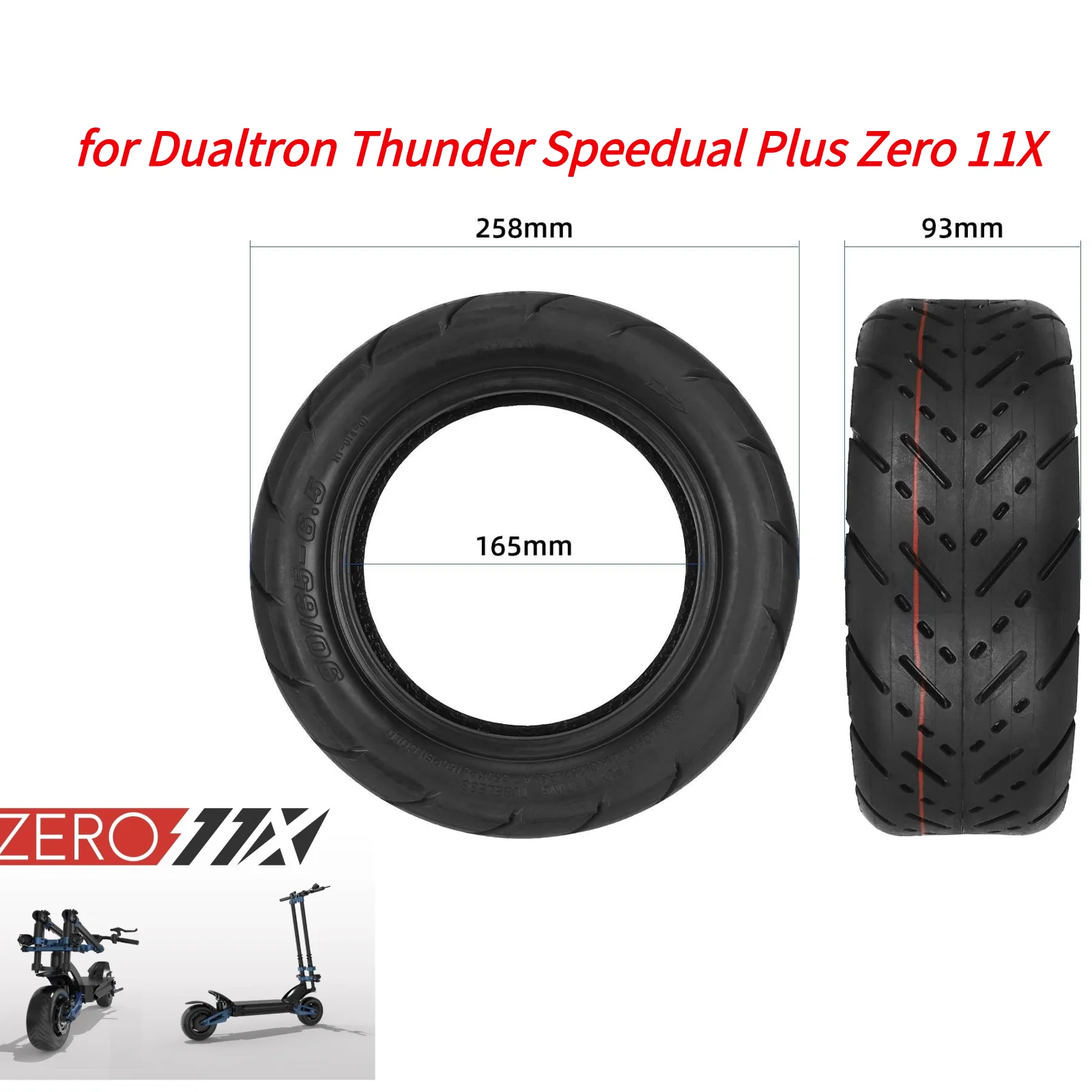 

Бескамерная шина 90/65-6,5 для Dualtron Ultra Speedual Plus Zero 11x Dualtron Thunder, вакуумные шины, аксессуары