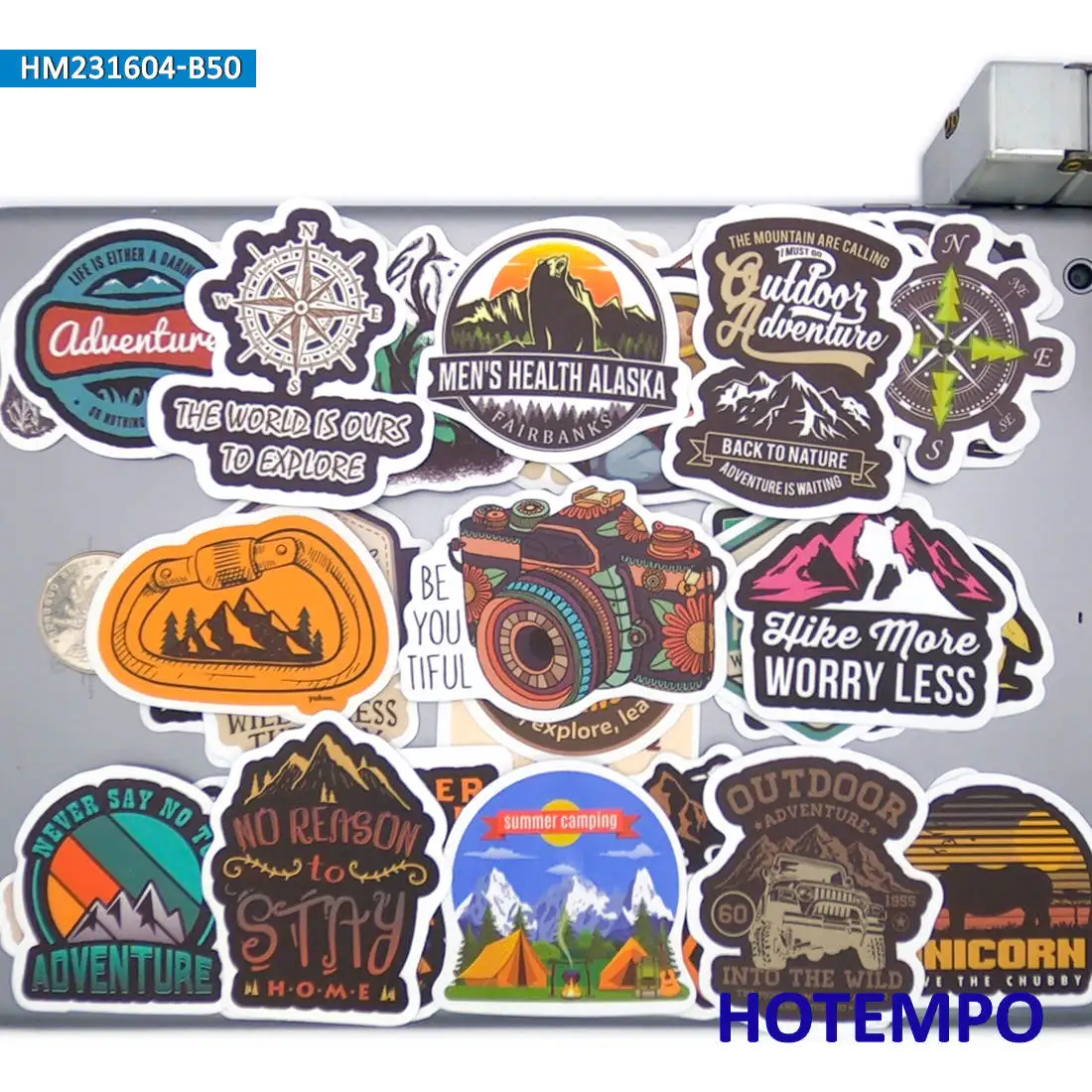 Adventure Sticker Pack - Outdoor Exploration and DIY Creative Decoration