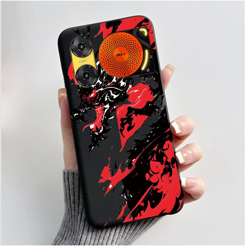 Cute Rabbit Black Silicone Phone Case, Soft TPU Cover