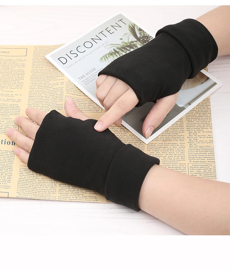 Fingerless Gloves Keep Warm Lovers Men and Women Winter Half Finger Outdoor Riding Driving Non-Slip Office Writing New Fashion