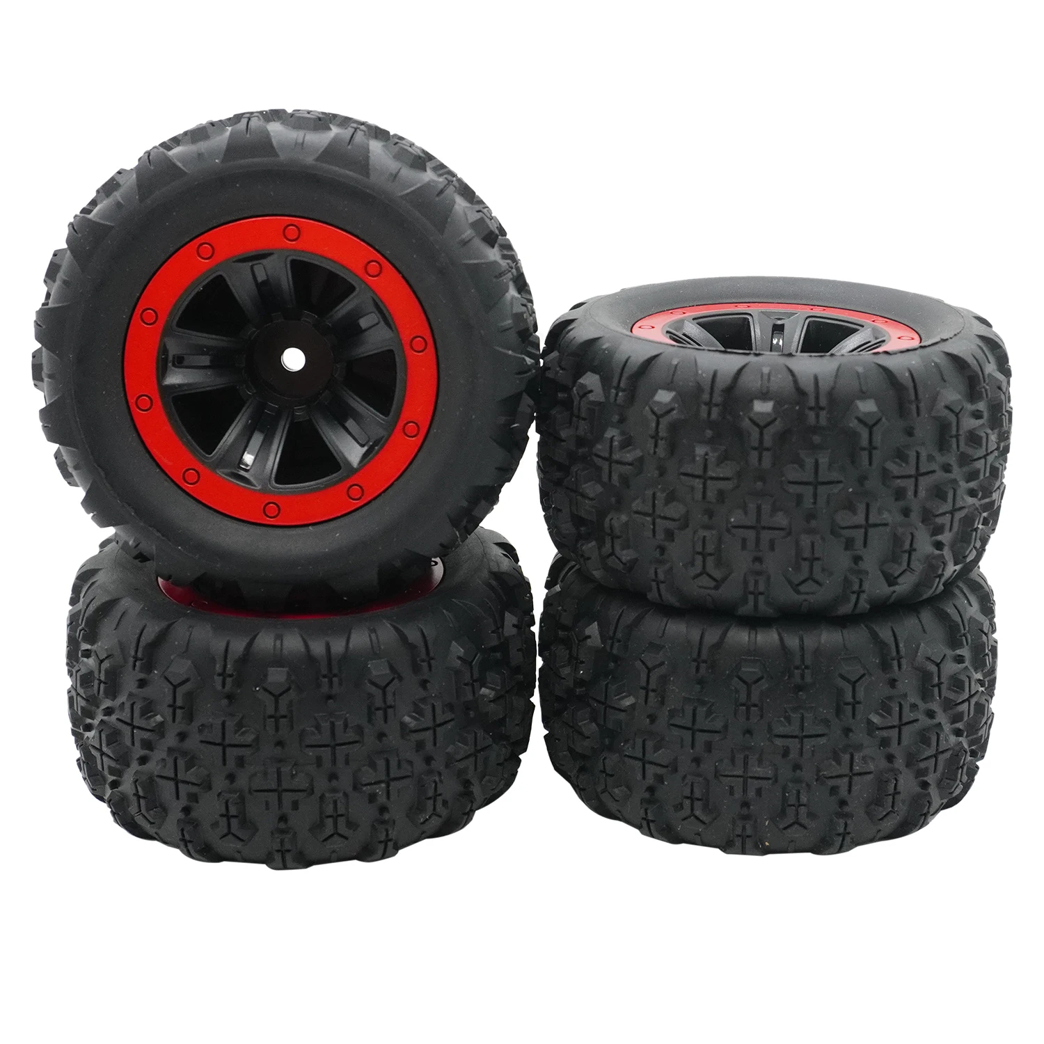 Lot De 4 Pneus De Rechange En Caoutchouc Pour Voiture RC - Compatible WLTOYS 144001, MJX H16H & Autres Modèles | Traction Excellente