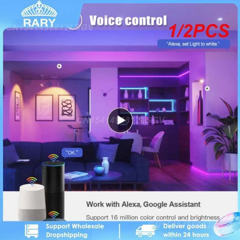 

1/2PCS Tuya Wifi/ Smart Bulb Alexa Led Lamp E27 RGB Smart Light Bulbs 110V 220V Smart Lamps For Assisatnt Smart