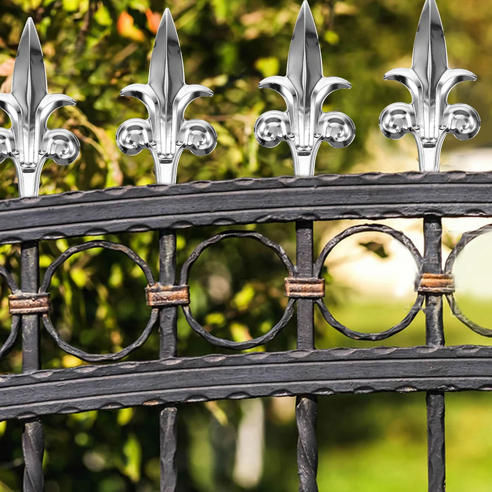 

6 Pcs Metal Decor Fence Post Finials Garden Decorations Accessory Decorative Column Tops 201 Stainless Steel Gate Yard