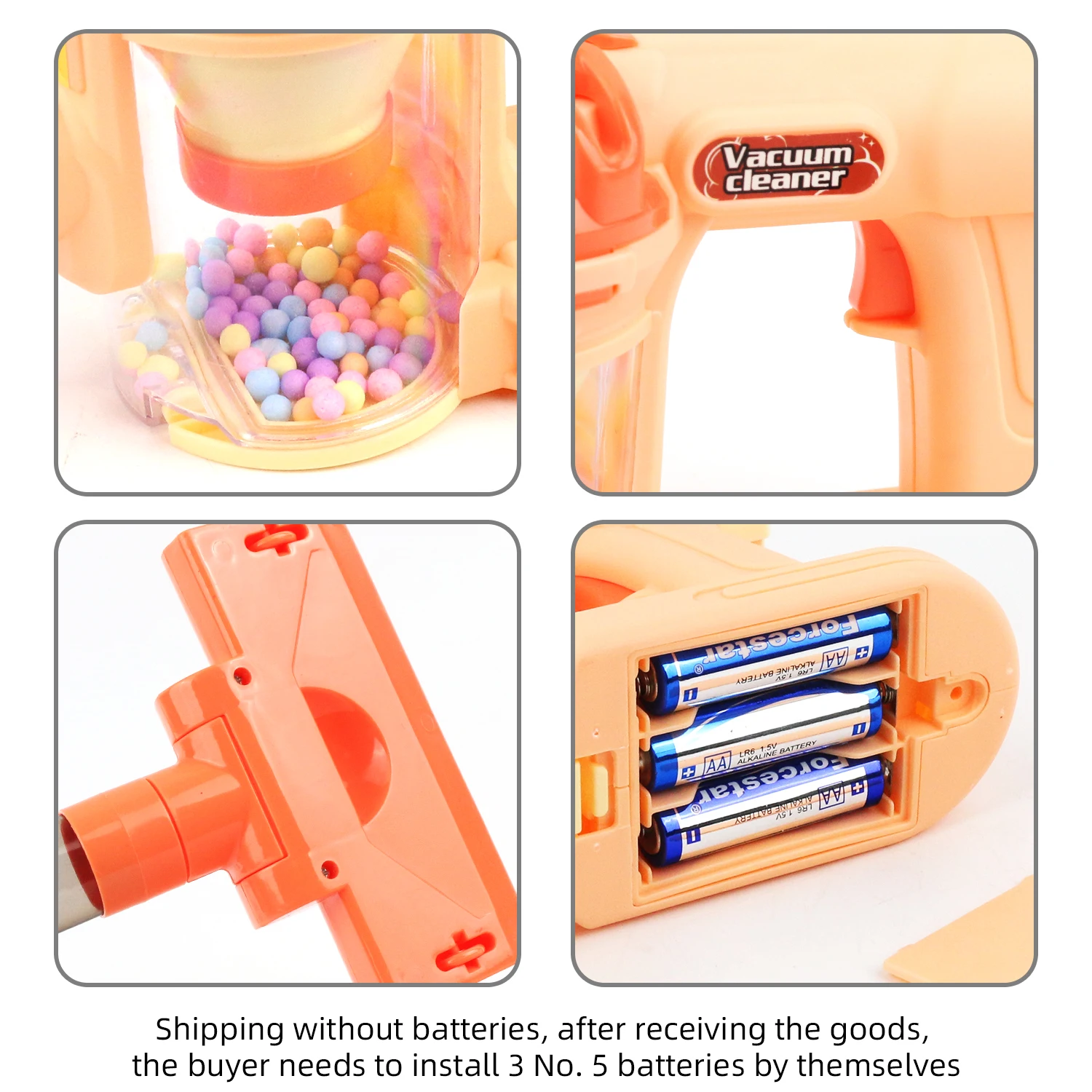 Children's Fun Play Home Simulation Electric Vacuum Cleaner Cleaning Toy Set Parent Child Interaction 4
