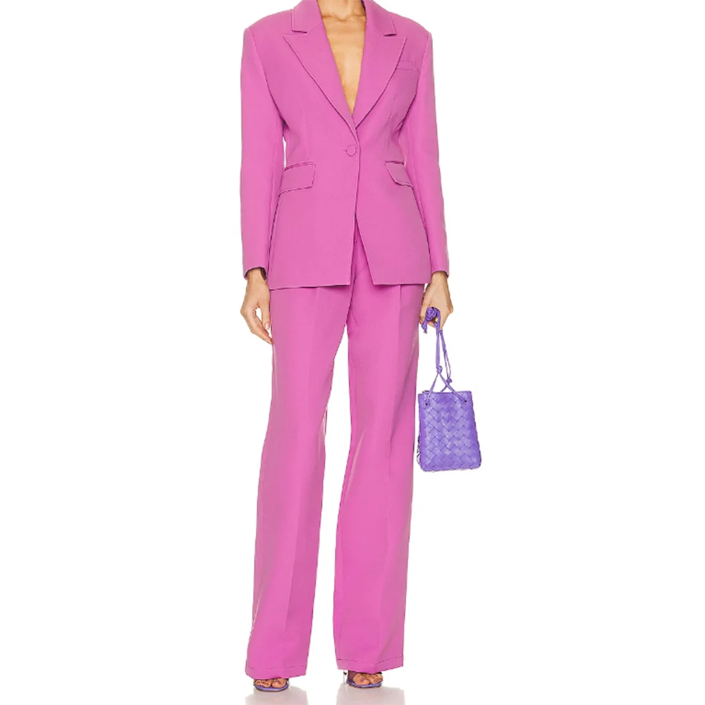 Ladies Sexy Suit Wide Leg Pants Two-piece Suit