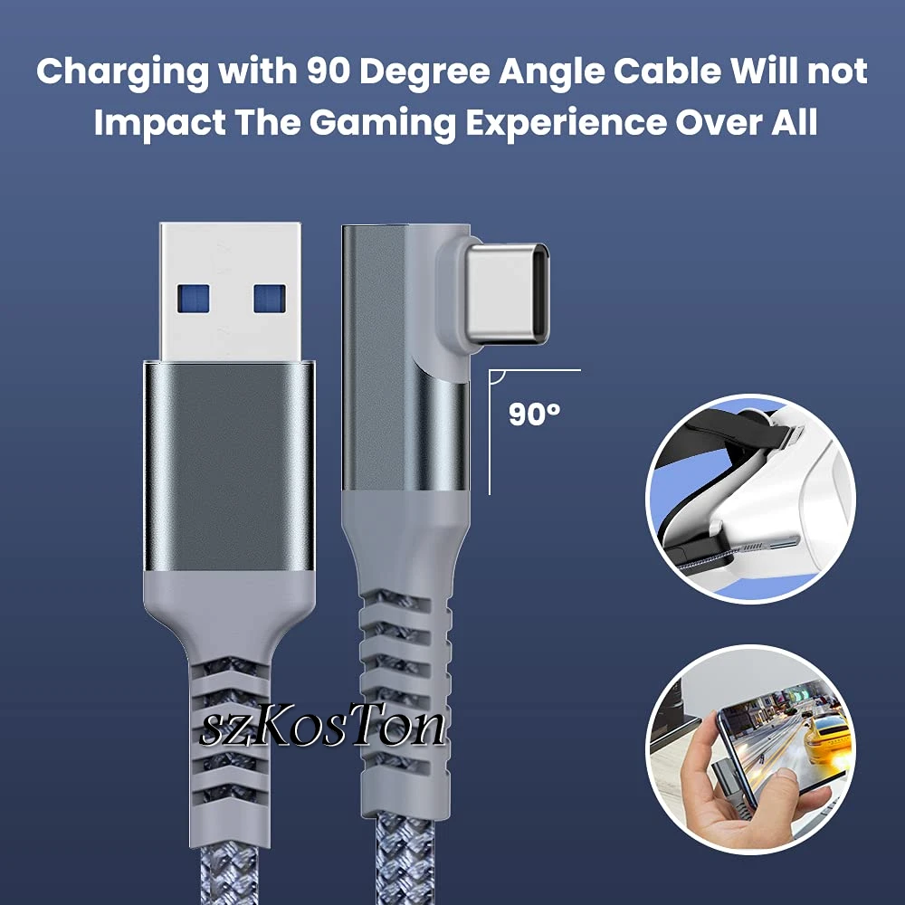 데이터 라인 충전 케이블, 메타 퀘스트 3S /3/2 Pico4 3.0 USB 케이블, C 타입 데이터 전송 USB-A, VR 휴대폰용 C 타입 케이블, 3-5M
