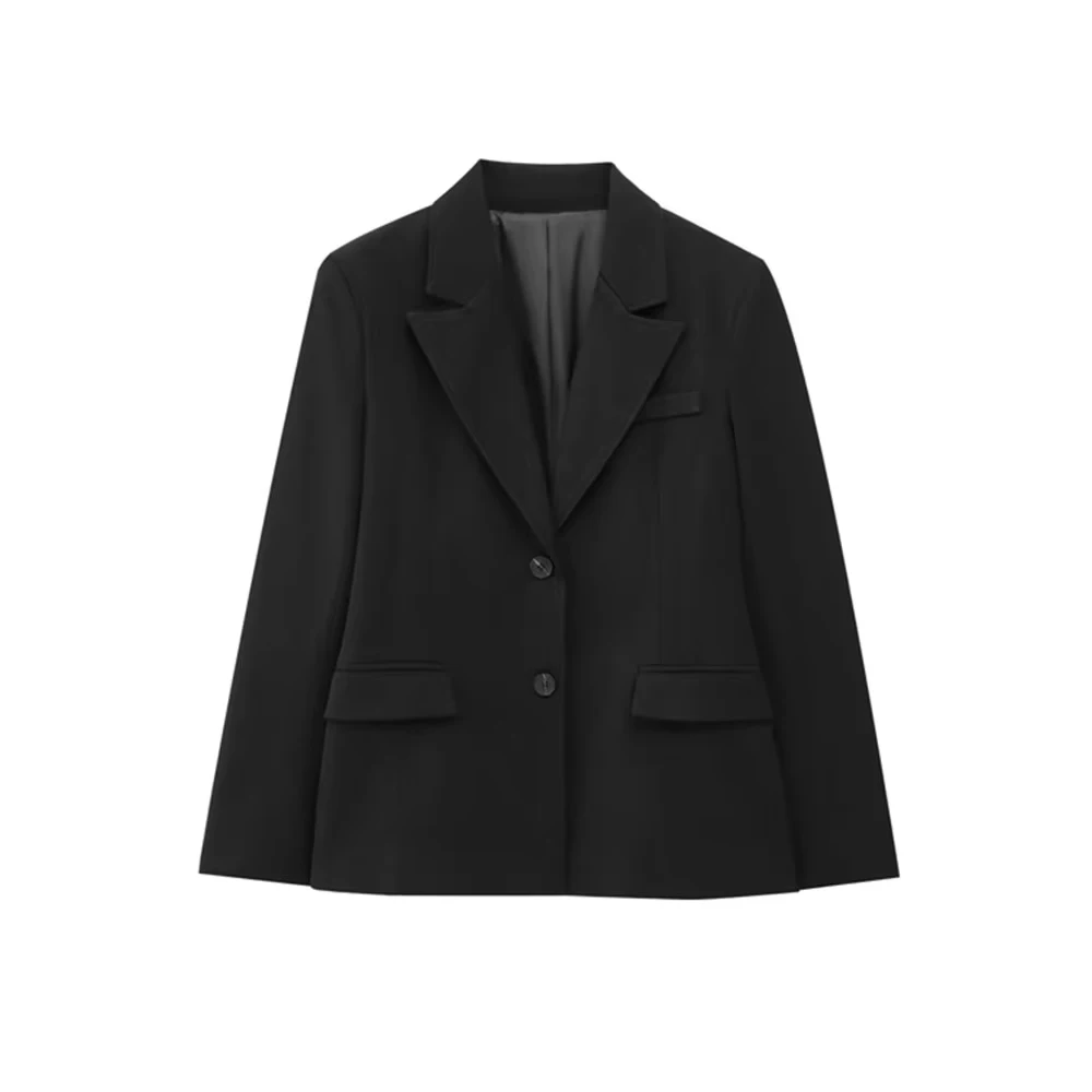 معطف نسائي أنيق من Peplum مع زر أمامي وأكمام طويلة...