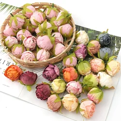 20pcs Elegant Silk Rose Buds for Wedding Decor and DIY Crafts (Color Random Mixing)