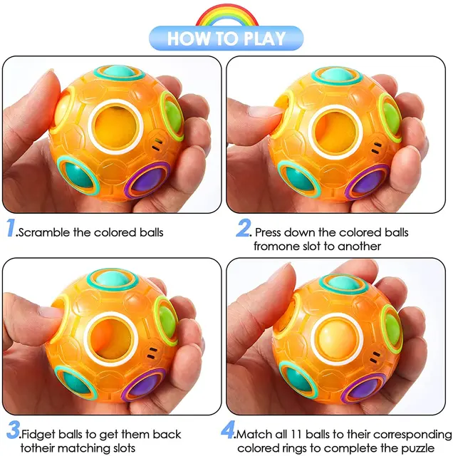 Magic Rainbow Puzzle Ball Speed Cube Ball 2
